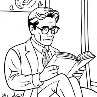 Atticus Finch Laeser En Bog Farveside 57324-47679