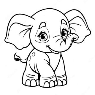 Baby Elefant Farvelægningssider