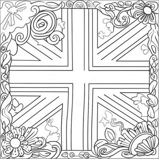 Storbritannien Flag Farvelægningssider