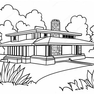 Frank Lloyd Wright Praerie Stil Farvelaegningssider 58806-48852