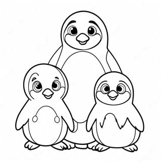 Sod Pingvin Familie Farvelaegningsside 59397-49312