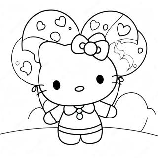 Hello Kitty Med Balloner Farvelaegning 6065-4847