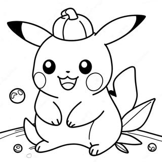 Pikachu Klaedt Som Et Graeskar Farveside 6115-4887