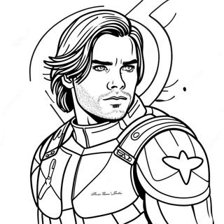 Vinter Soldat Bucky Barnes Action Malebog 62298-51607