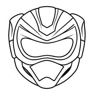 Farverig Power Ranger Maske Farveside 63450-52510