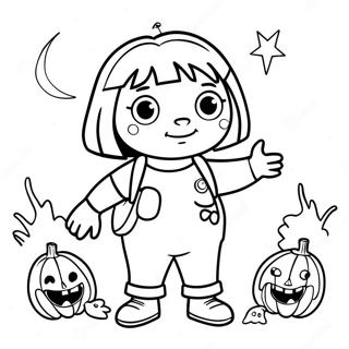 Dora I Et Spooky Kostume Farveside 63850-52827