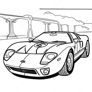 Klassisk Ford Gt Racing Farveside 64511-53337