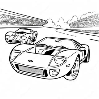 Klassisk Ford Gt Racing Farveside 64511-53339