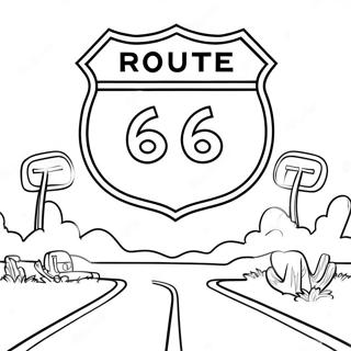 Route 66 Naturskont Landskab Farveside 64630-53438