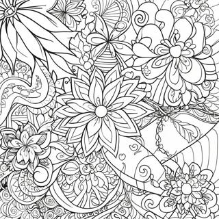 Jule Zentangle Mønstre Farvelægningssider