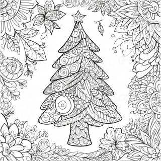 Intrikat Juletrae Zentangle Farveside 65741-54301