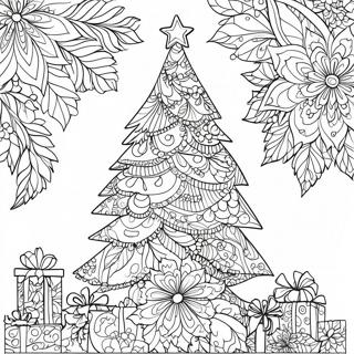 Intrikat Juletrae Zentangle Farveside 65741-54303