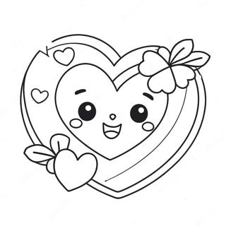 Kawaii Valentinsdag Hjerte Farveside 65750-54343