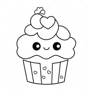 Sod Kawaii Cupcake Med Hjerter Farveside 65751-54322