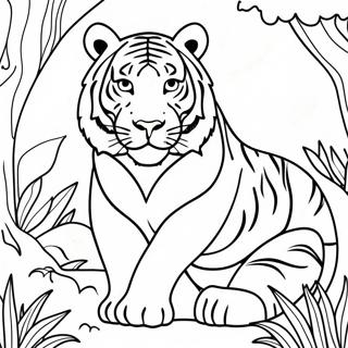 Majestaetisk Bengal Tiger I Jungle Farveside 65791-54349