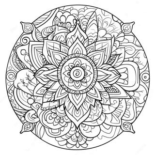 Trippy Chakra Mandala Farveside 66070-54563