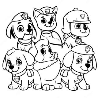 Paw Patrol Figurer I Julehuer Malebog 672-537