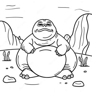 Jabba The Hutt I En Orken Scene Farveside 67413-55639