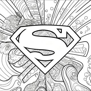 Superman Logoer Farvelægningssider