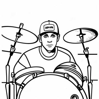 Travis Barker Trommeslager Malebog 68183-56240