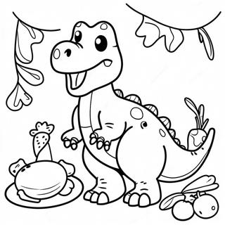 Dinosaur Thanksgiving Fest Farvelaegningssider 68592-56542