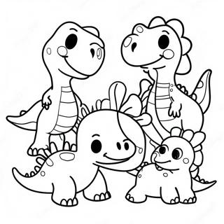 Sod Dinosaur Familie Thanksgiving Farvelaegningssider 68593-56566