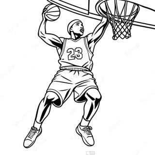 Basketballspiller Der Dunker Farveside 6885-5598