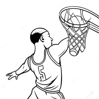 Basketballspiller Der Dunker Farveside 6885-5599