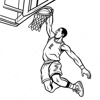 Basketballspiller Der Dunker Farveside 6885-5600