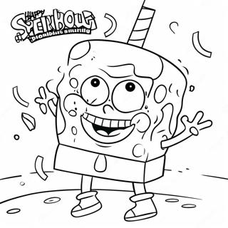 Spongebob Glad Fodselsdag Farveside 69113-56967