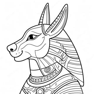 Anubis Med Hieroglyffer Farveside 69584-57346