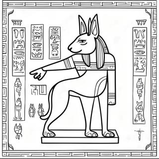 Anubis Med Hieroglyffer Farveside 69584-57347