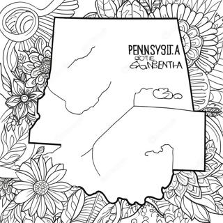 Pennsylvania Statsskabelon Farveside 70033-57909