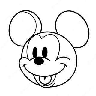 Glad Mickey Mouse Ansigt Farveside 71204-58865