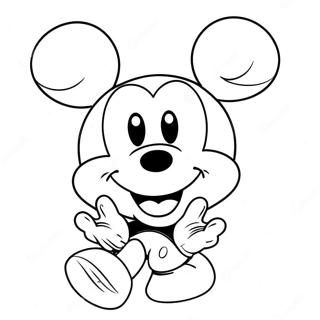 Glad Mickey Mouse Ansigt Farveside 71204-58866