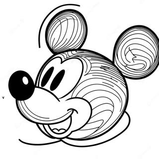 Glad Mickey Mouse Ansigt Farveside 71204-58868