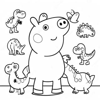 Peppa Gris Med Farverige Dinosaurer Farveside 71394-59002