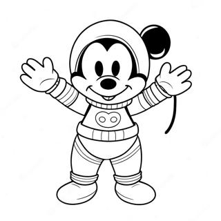 Mickey Mouse I En Farverig Rumdragt Farveside 71434-59032