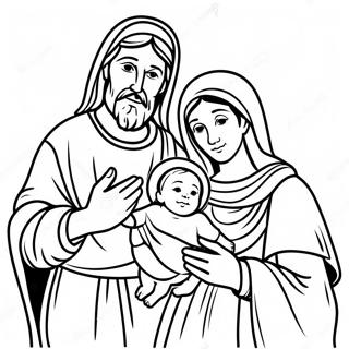 Maria Og Josef Med Baby Jesus Farveside 71664-59241