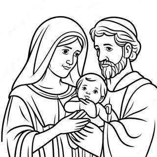 Maria Og Josef Med Baby Jesus Farveside 71664-59242