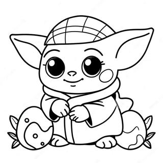 Sod Baby Yoda Med Paskeaeg Farveside 71724-59272