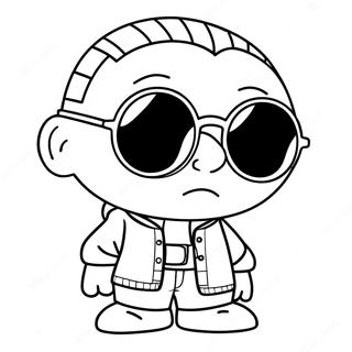 Cool Gangsta Stewie Med Solbriller Farveside 74606-61550