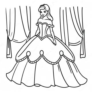 Elegant Prinsesse Ballgown Farveside 7515-6109