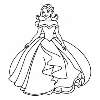 Elegant Prinsesse Ballgown Farveside 7515-6111