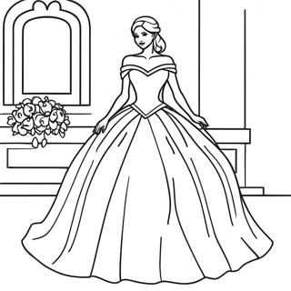 Elegant Prinsesse Ballgown Farveside 7515-6112