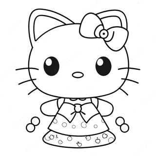 Hello Kitty I En Sod Kjole Farveside 8406-6889