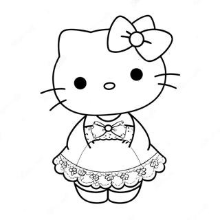 Hello Kitty I En Sod Kjole Farveside 8406-6892