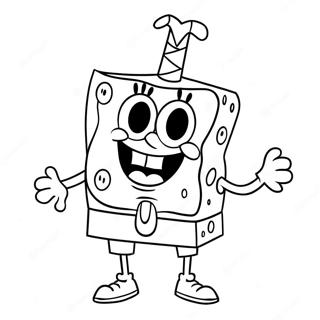 Spongebob I Et Uhyggeligt Kostume Farveside 8626-7065