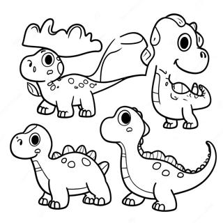 Farverig Dinosaur Familie Farveside 8967-7332