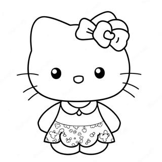 Hello Kitty I En Sod Kjole Farveside 9217-7529